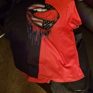 Fashion shirt and shorts set